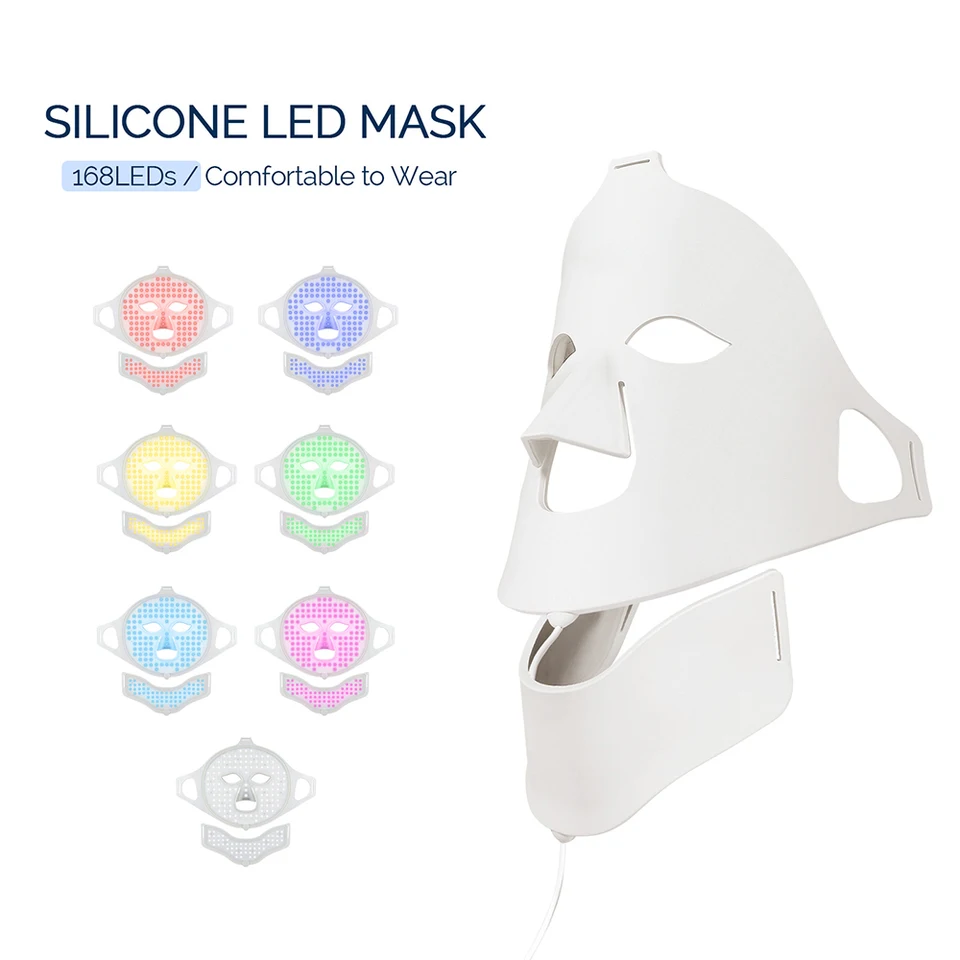 Silicone LED Face Neck Mask with Photon Therapy