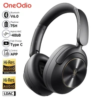 Oneodio A6 ANC auriculares inalámbricos Bluetooth 6,0-48dB auriculares híbridos con cancelación activa de ruido sobre la oreja con micrófono aplicación LDAC de alta resolución