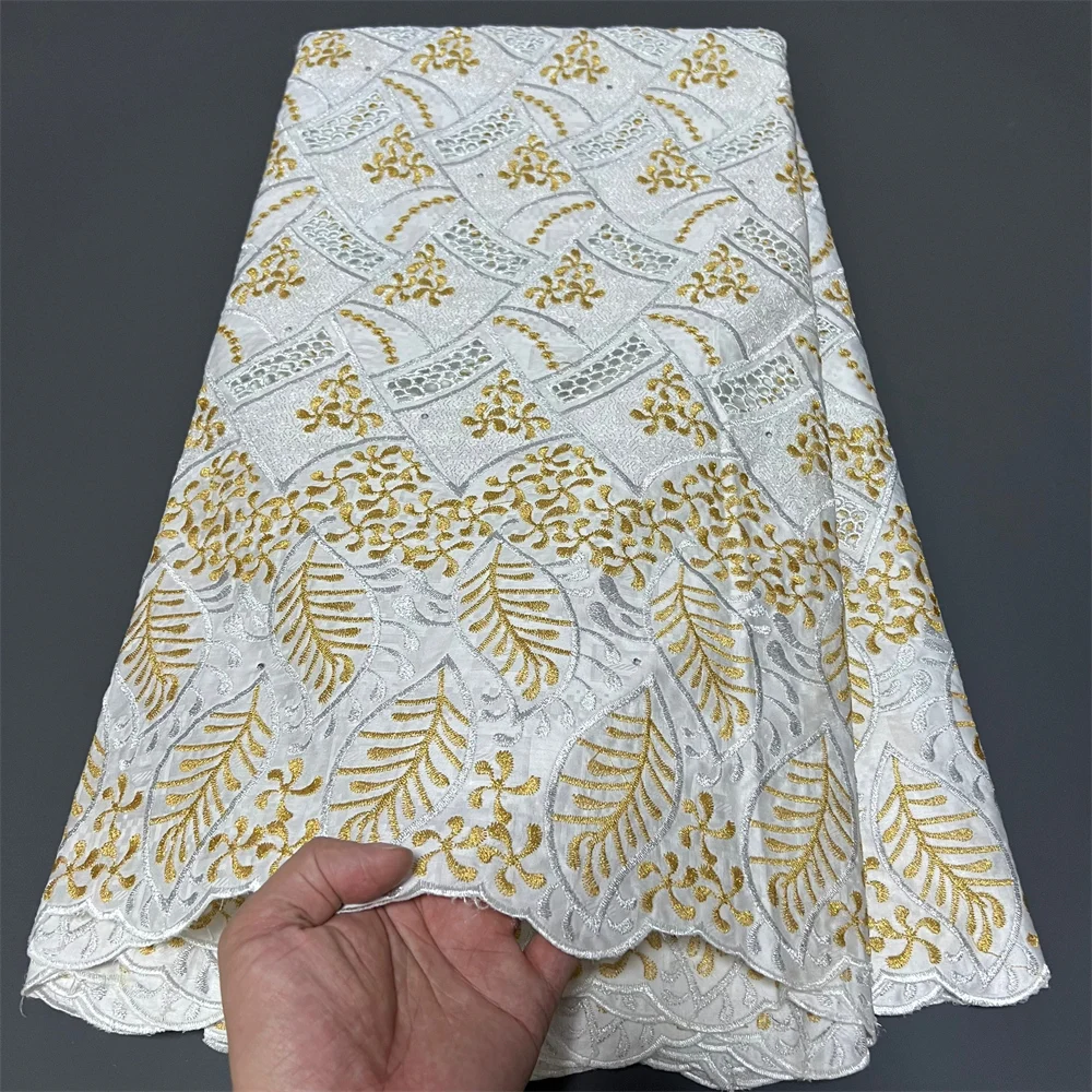 

2025 African Nigerian High-Quality Sequins Tulle Lace Fabric for Prom Dresses Beads Embroidery Sewing Net Cloth 5Yard ZJ078