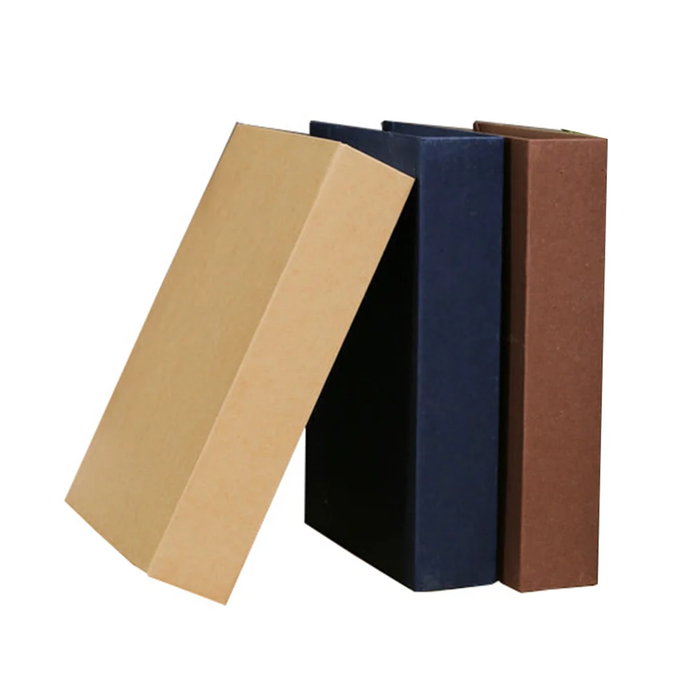 

3 Pcs Prop Book Paper Vintage Fake Adornment Simulation Ornament Artificial Decor Photo Bookshelf Display Office