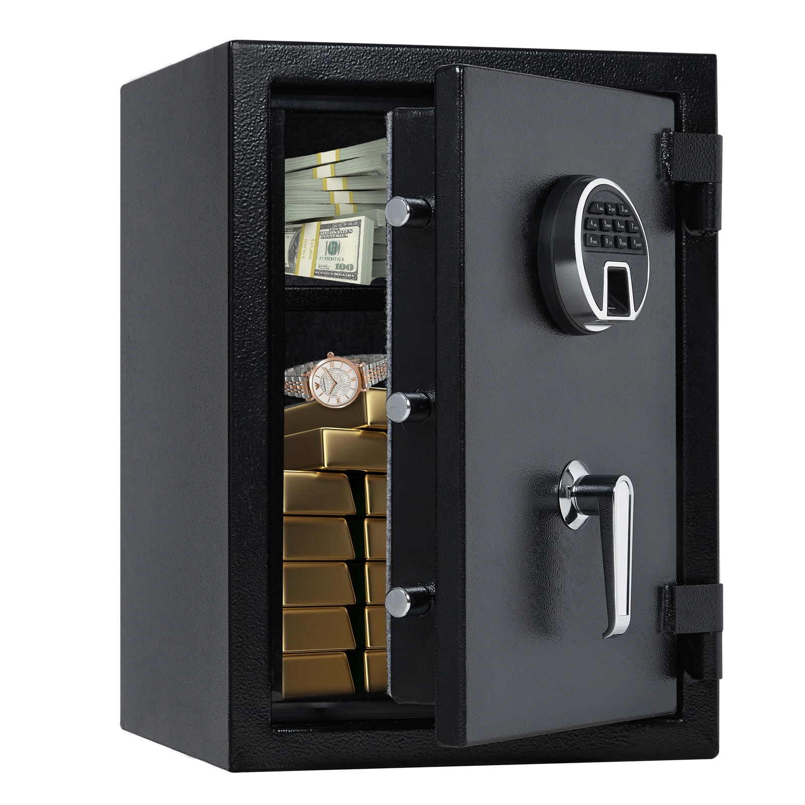 Fireproof Safe Box for Home, 2 Cubic Feet Large Steel Safe with Digital Lock for Cash Jewelry Medicine Valuables