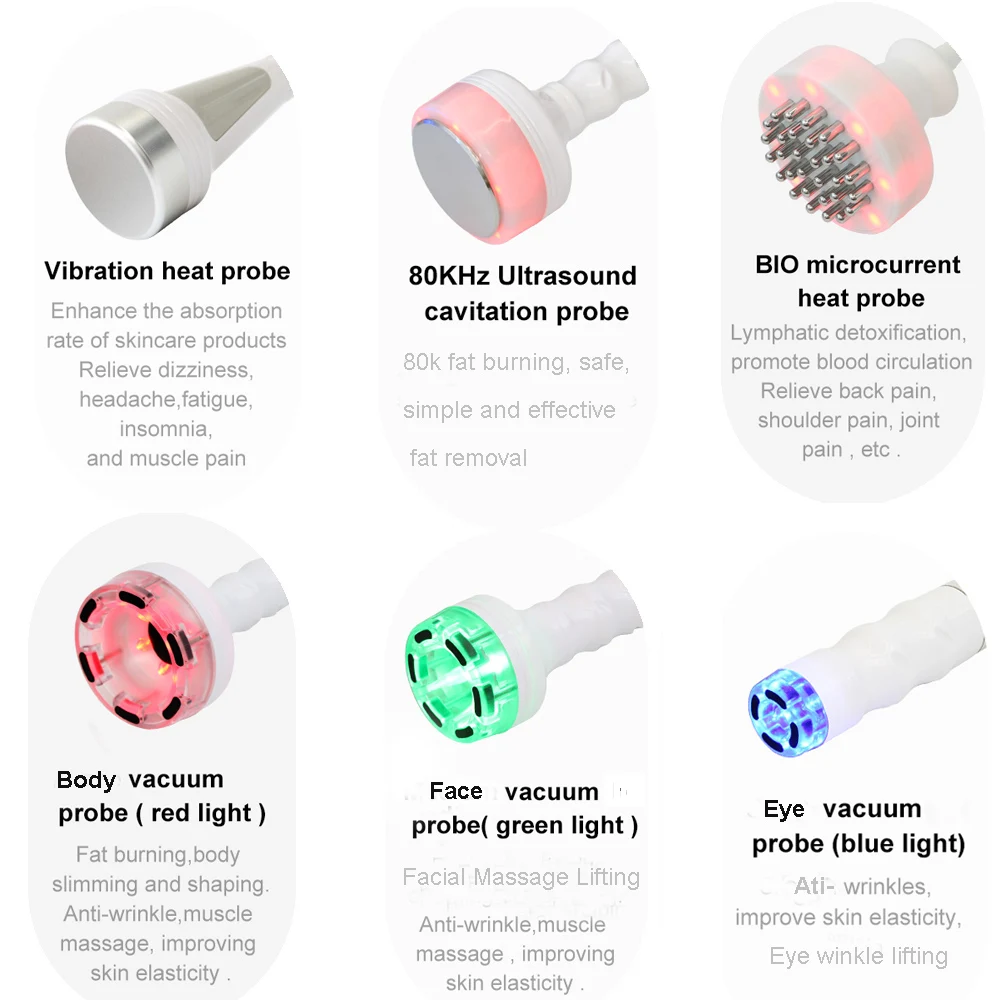 جديد 6 في 1 80K ليبو التجويف بالموجات فوق الصوتية فراغ آلة التخسيس فقدان الوزن نحت الجسم شد الجلد جهاز رفع #4