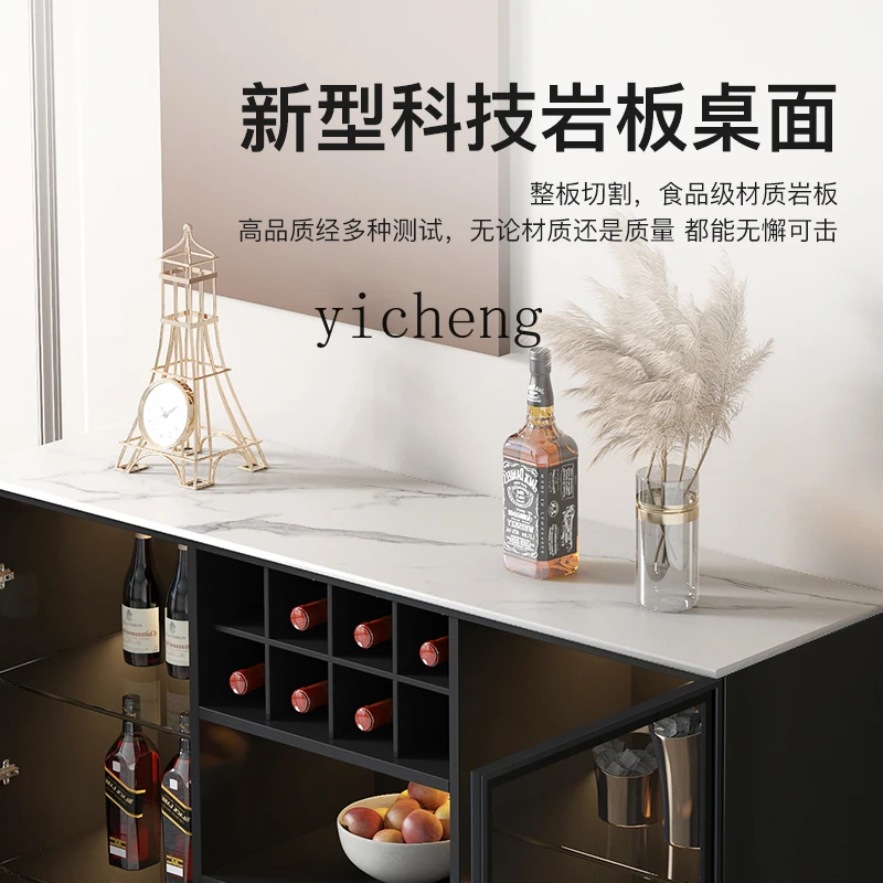 ZK rock slab light luxury dining side cabinet modern simple living room wall cupboard minimalist tea side cabinet