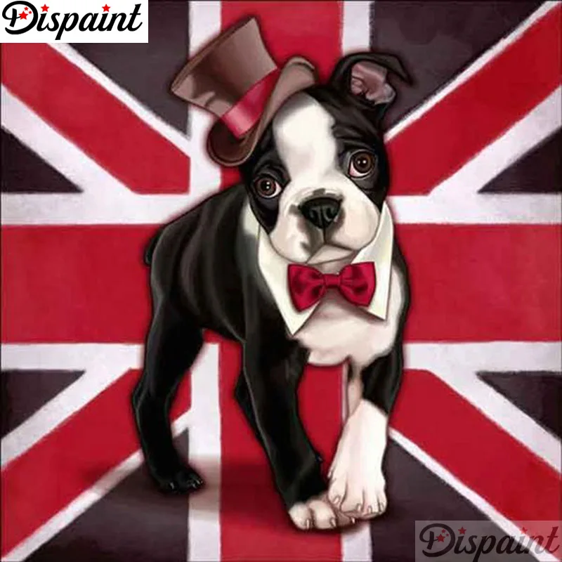 

Dispaint Full Square/Round Drill 5D DIY Diamond Painting "Animal dog" Embroidery Cross Stitch 3D Home Decor A12579