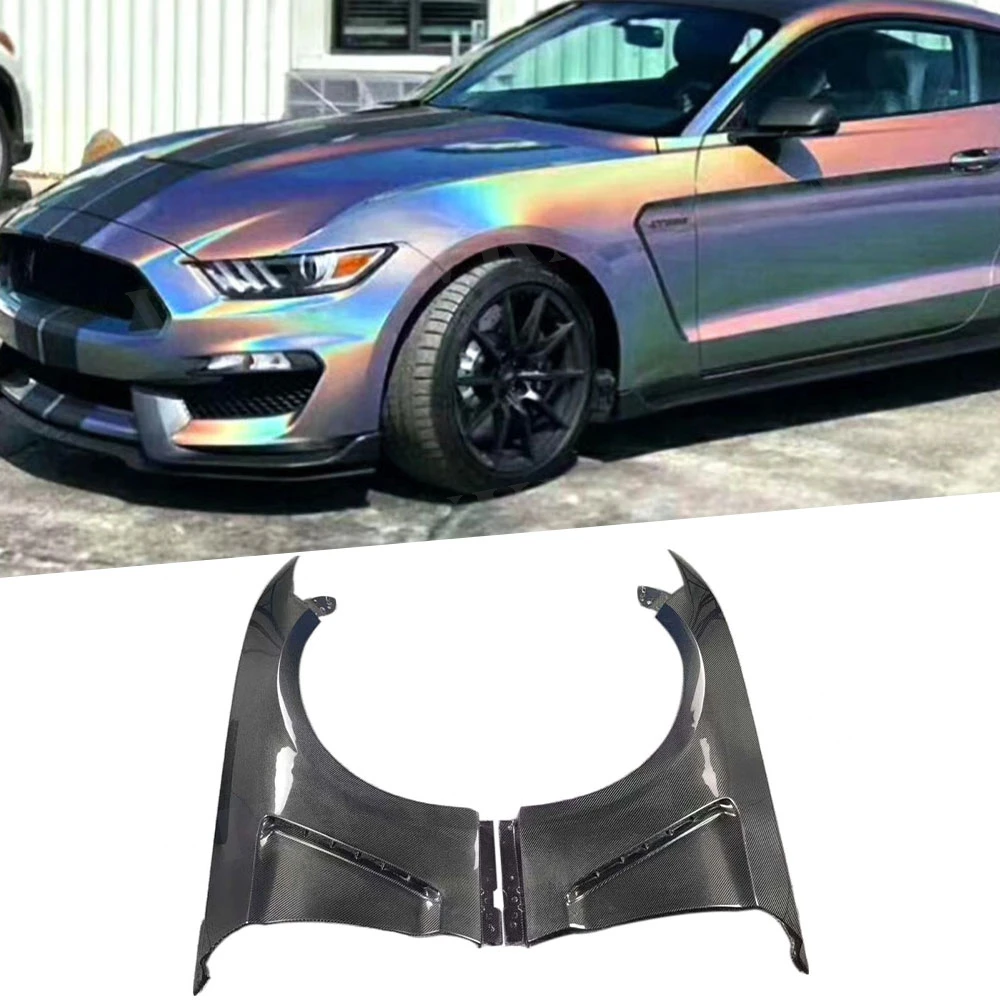 

Real Carbon Fiber Side Fender Cover Protector Body Kits For Ford Mustang 2018-2023 Car Accessories