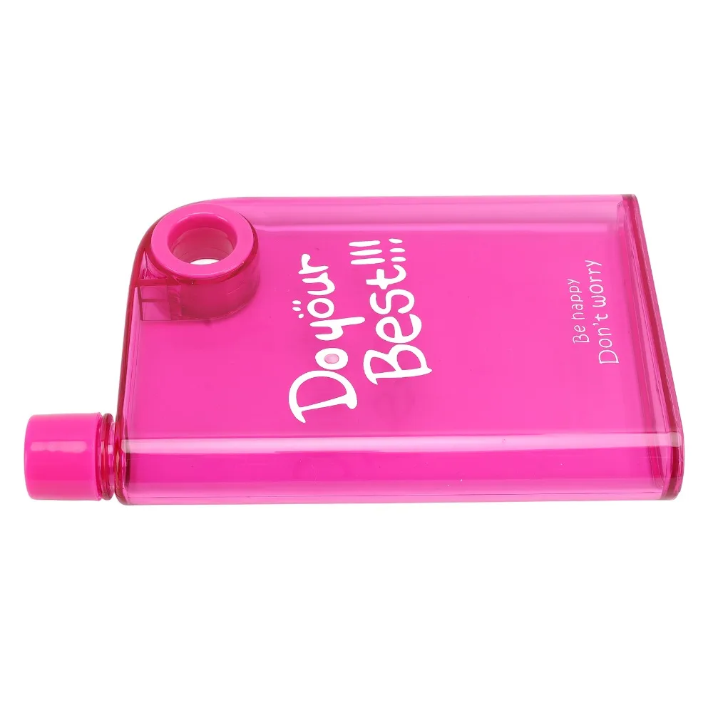 Easy Stow 420Ml Creative Bottle Square Outline Leakproof Water Vessel Lightweight Smooth Novelty Cup Water Storage