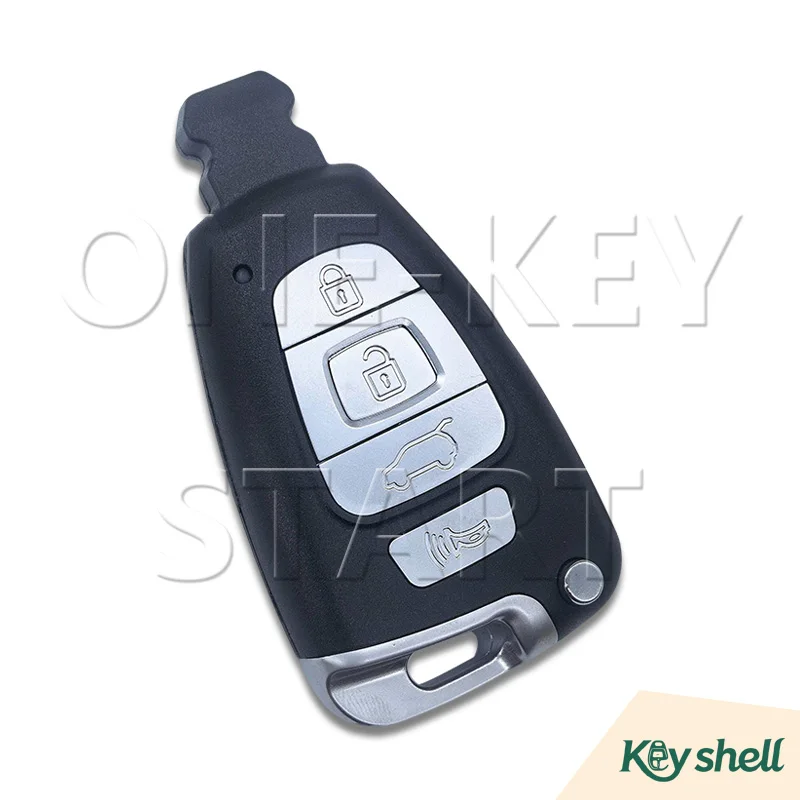 Für Hyundai Veracruz 2007-2012 4-Tasten-Autofernbedienungs-Ersatzschlüsselgehäuse mit ungeschnittenem Schlüsselblatt 【EIN-TASTEN-START】 – Detail 4