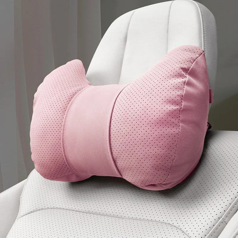 

Car Headrest/Lumbar Support Travel Rest Car Neck Pillow Waist Cushion For Volvo Pink Headrest Pillow Lumbar Support