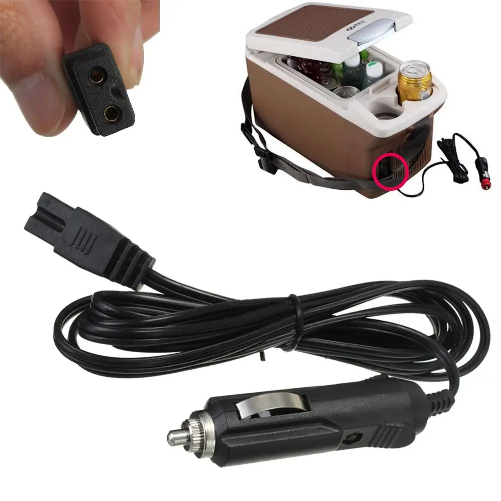 Interior Extension Cord Power Wire 2 Pin Connection Plug Car Fridge Cable Cigarette lighter