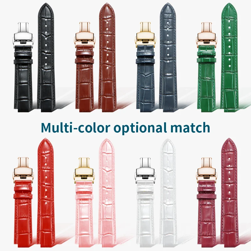 ل أوليس ناردين مارين 6300 263 6319 الرجال النساء 22*10 مللي متر 24*12 مللي متر محدب الجلود حزام الساعات الأزرق حزام ساعة اليد سوار إكسسوارات