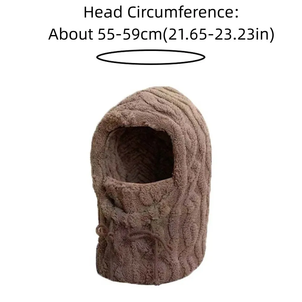 Versatile Adjustable Strap Warmer Wrap Head Hat Polyester Soft Compact Cap Scarf Solid Color All-match Ski Windproof Cap Autumn