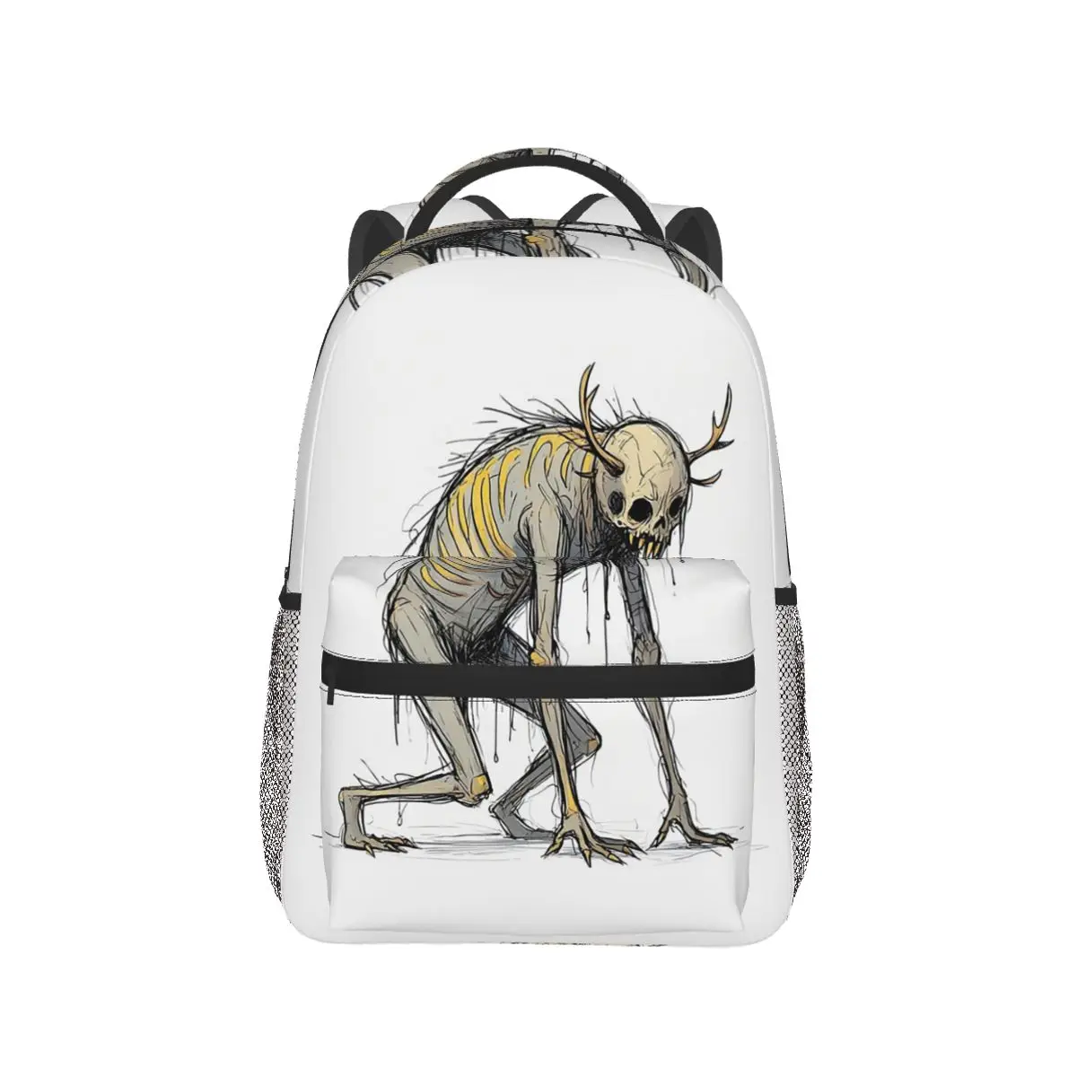 Evil Folklore Man Eating Cannibal Wendigo Monster Student Backpack School Bag Hiking Travel Daypack Fashion Bookbag Shoulder Bag