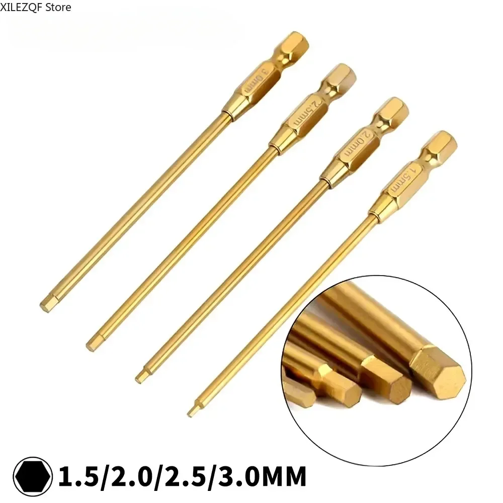 

Hex Wrenches Screwdrivers Tools Electric Screwdriver 1.5/2.0/2.5/3.0mm Hard Alloy Steel Metal 6.35mm for RC Model Car