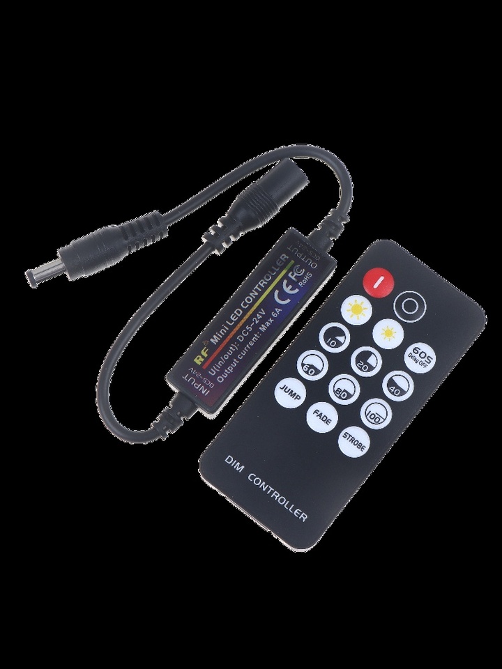  2.4G 14 Key RF Wireless LED Dimmer DC5V 12V 24V Single Color Light Strip Controller 