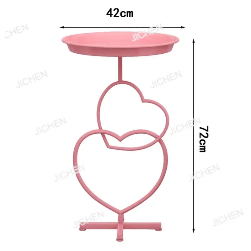 JCロマンティックピンクウェブセレブリティミルクティーショップコーヒーテーブルビューティーネイル補助テーブルと椅子北欧ホームバルコニーテーブル