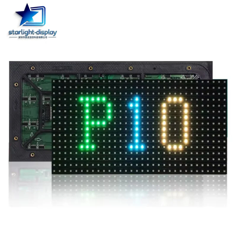 

P10 Outdoor LED Module 10000:1 Contrast Ratio 4500Nits for Sports Stadium Shopping Mall High Visibility 1/4scan mode led sign