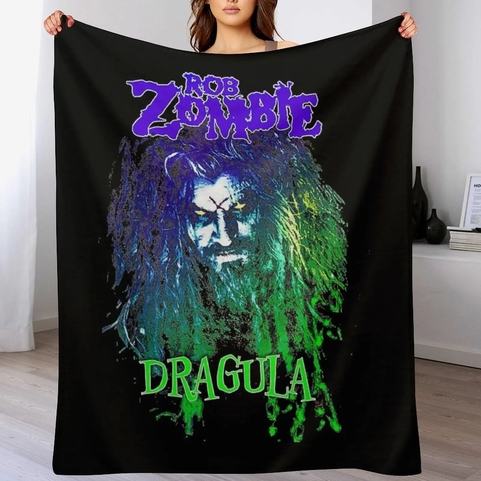 

Rob Zombie - Dragula Throw Blanket Flannels Beautifuls Blankets