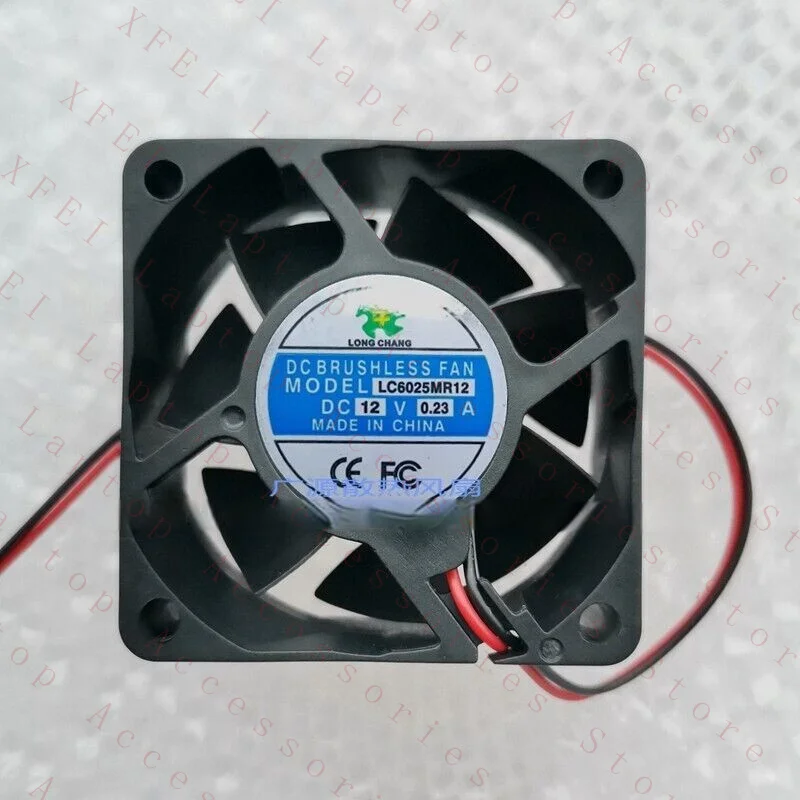 

C 1 PCS FOR LONG CHANG Fan LC6025MR12 DC12V 0.23A 6025 6cm 2 wire cooling fan