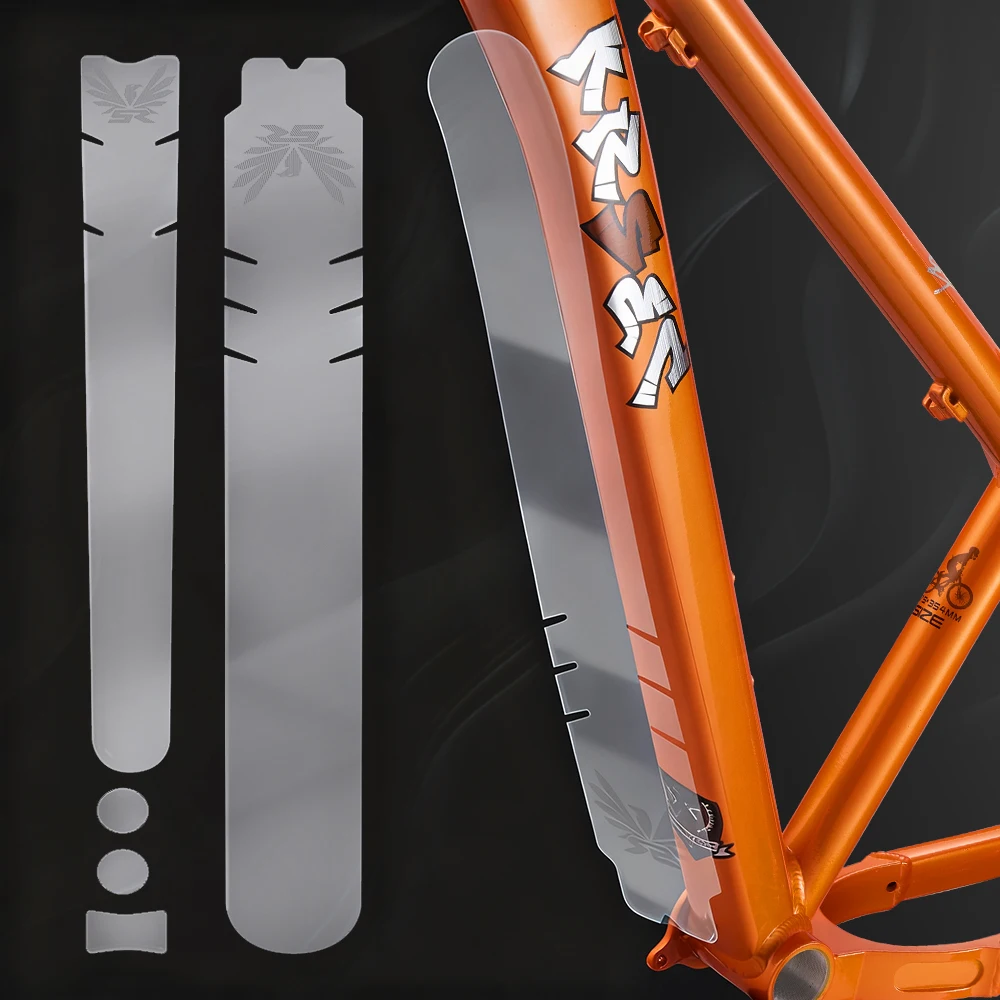 KRSEC Bike Frame PVC Transparent Protector Stickers MTB Road Bicycle Protection Stickers Bike Frame Down Tube Protector Stickers