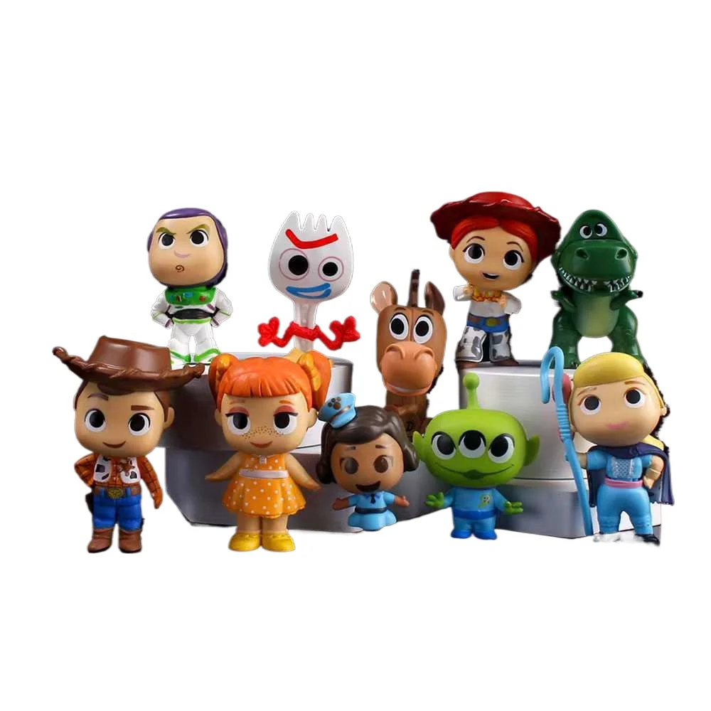 10pcs/lot Disney Toy Story Woody Alien Buzz Lightyear Action figure toys statue collection model home decoration kids best gift