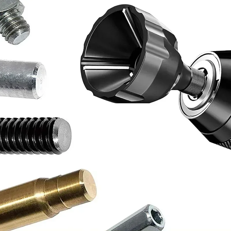 Heavy Duty Thread Deburring Tool for Metal Fast Hexagonal &Triangular Drill Cutting Multi Material Chamfering Machine Accessory‌