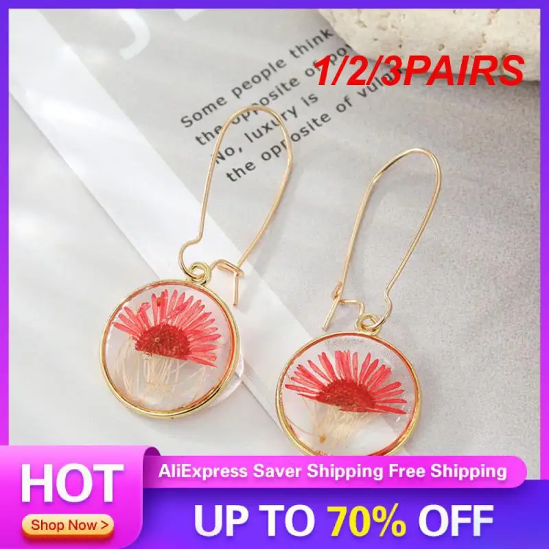 1/2/3PAIRS Ladies Jewelry Hand-made Flower Trendy Floral Earrings Fashion Earrings Fashionable Highly Sought After