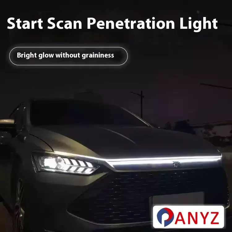 FOR Kia SPORTAGE QL 2016-2024 New upgrade LED Daytime Running Light Scan Starting Car Hood DRL Guide Decorative Ambient Lamp 12V