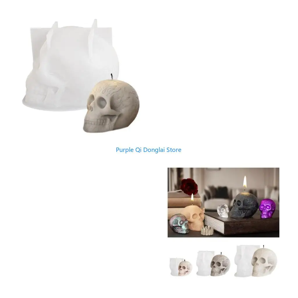 L21E Halloween Mold for Making Skull Scented Mould Handmade Soap Molds