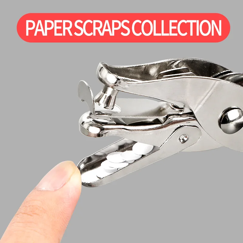 ثقب معدني واحد - مثقاب ثقب يدوي محمول باليد، متين لمكتب الطلاب، ربط أوراق الشجر السائبة