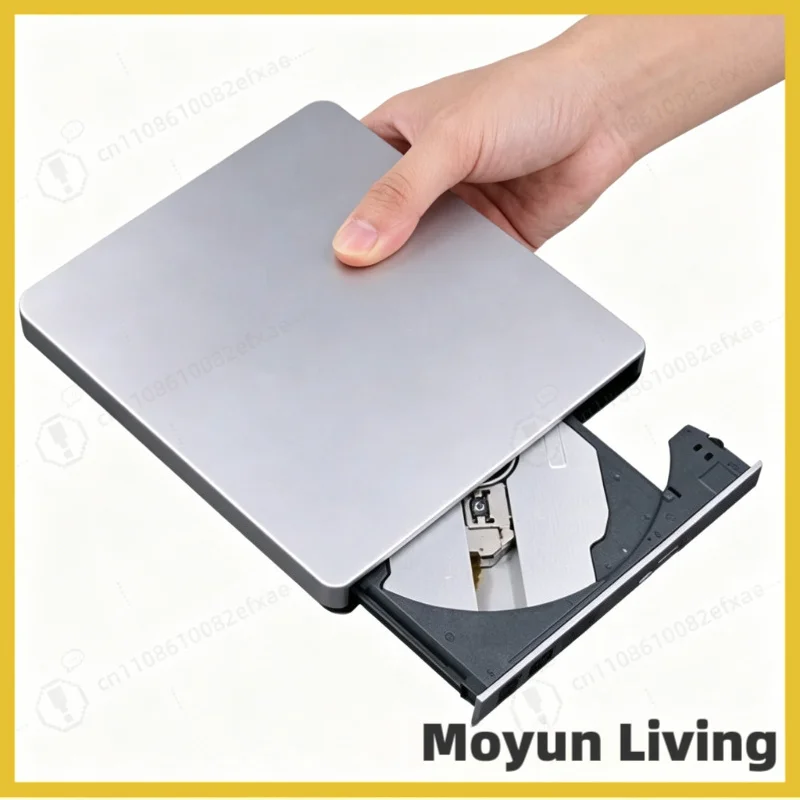 Portable External DVD CD Drive USB 2.0 Optical Disc Burner Reader Writer for Laptop Desktop PC Windows Mac OS Plug Play