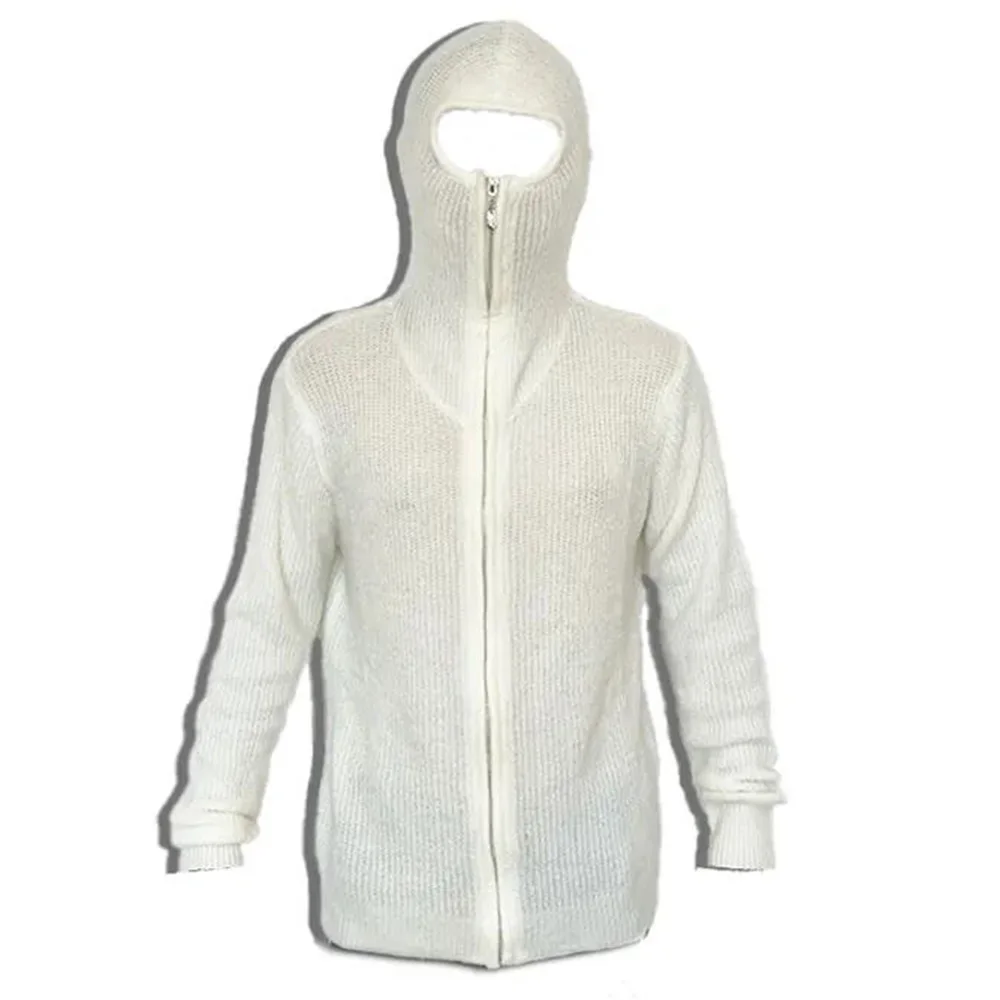 Spring Fall Personalized Y2k Street Hip Hop Sweater Fashion Zipper Hood Cardigan Men's Long Sleeve Jacket Neutral Knitted Coat