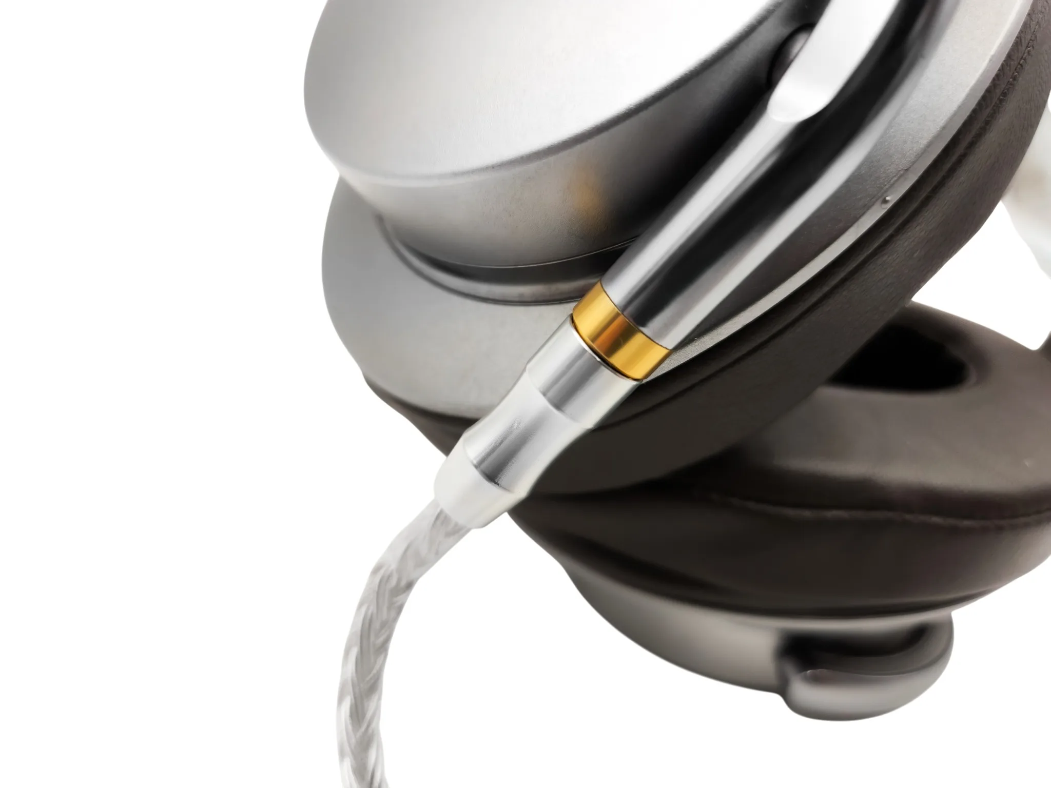 Cable de audio AUX trenzado de plata pura de 8 núcleos de 3,5 mm a 3,5 mm para auriculares DAC AMP