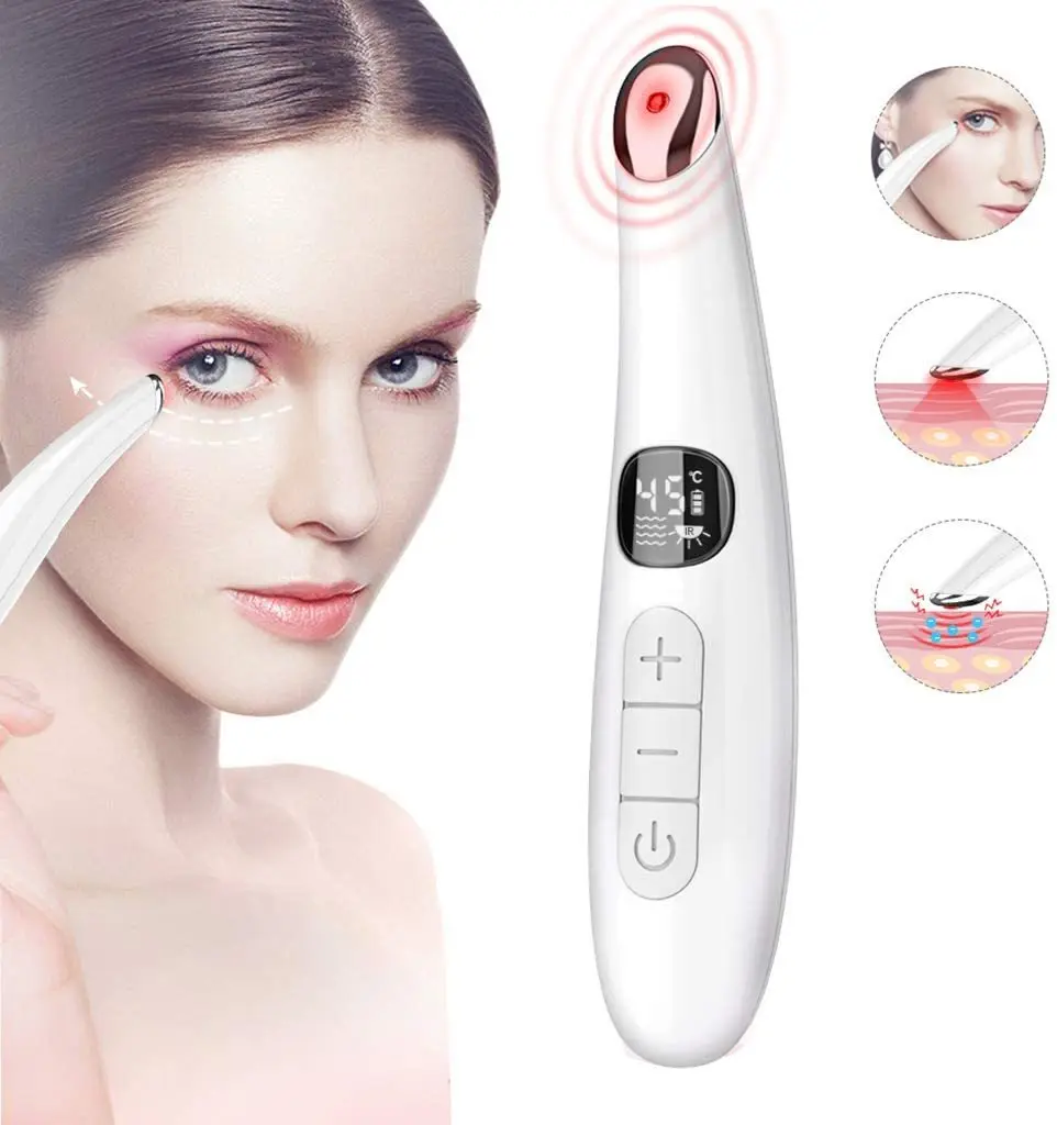 

Eye & Lip Red Light Therapy Massager Wand Beauty Skin Care Tool Under Eye Dark Circle Massager