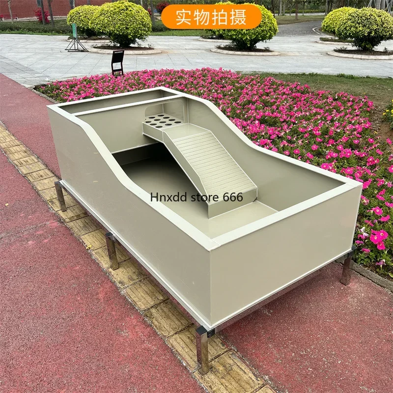 Medium and large PP plastic amphibious with platform drainage breeding turtle tank egg laying pond