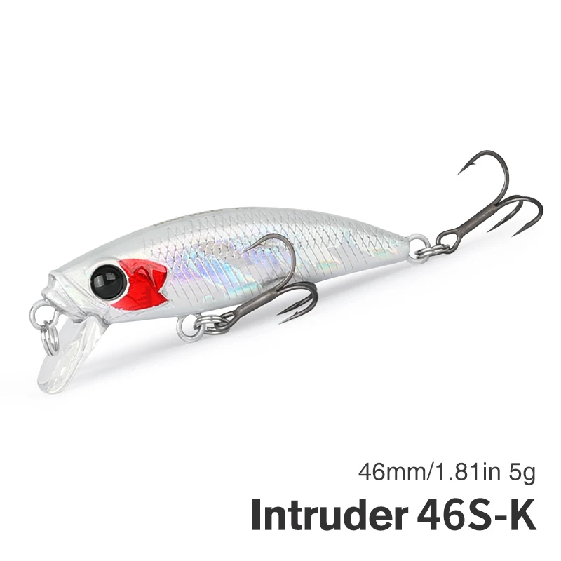 TSURINOYA 4 STUKS 46S Sinking Minnow Vissen Lokken Intruder 46mm 5g Kunstmatige Forel Ajing Stream Lake Jerkbait Hard Baits