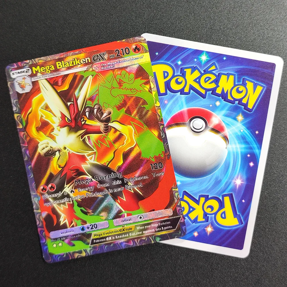 DIY TCG Pocket B1 Mega Rising Card Altaria Gyarados Blaziken Tauros Melmetal Dragalge Rapidash Lisia May Game Flash Card Toy
