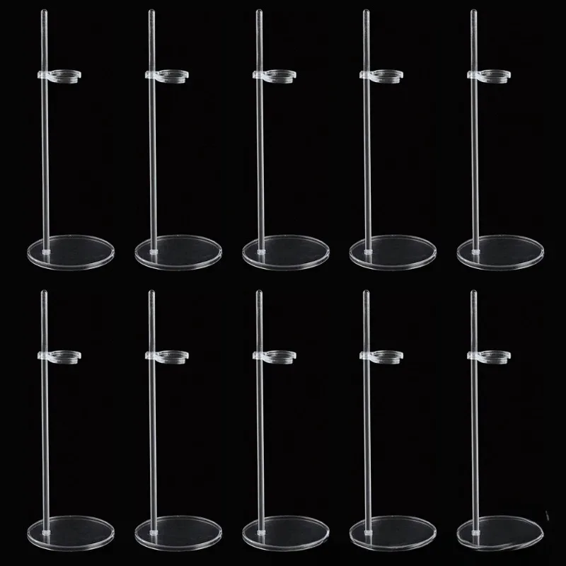 3 قطع حامل لدمية بطول 30 سم، رف عرض بلاستيكي، دعامة شفافة لدعم الخصر