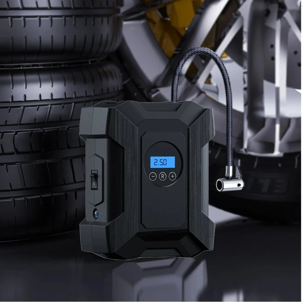 120W 150 PSI Car Air Compressor Pump, Digital Tyre Inflator, Portable Car Air Pump for Car, Motorcycle LED Lights Tyre Pump Tool