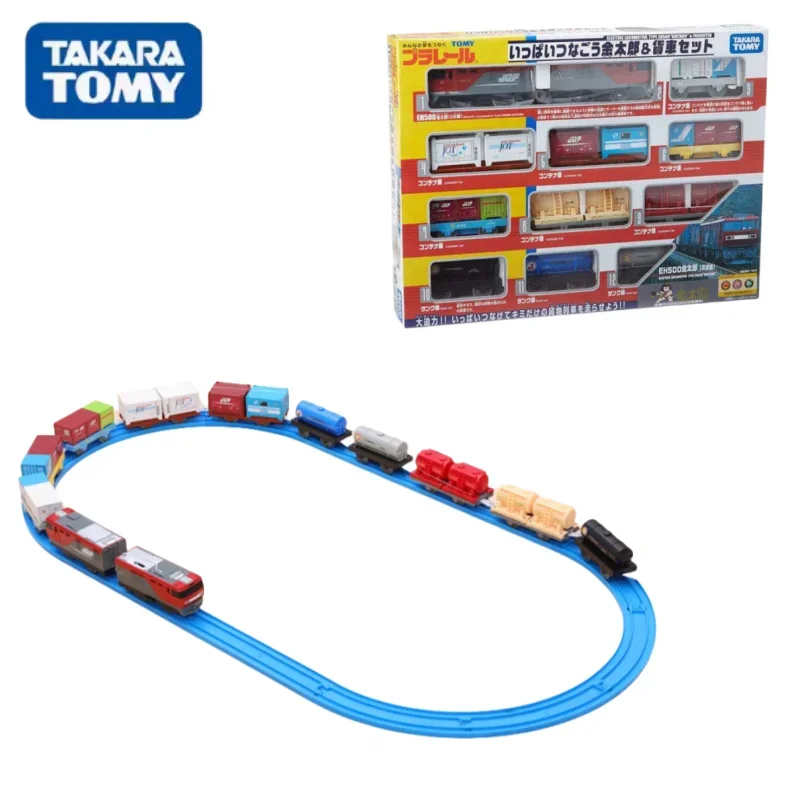 TAKARATOMY Pule Road Shinkansen قطار كهربائي Kintaro حاوية خزان السيارة مجموعة البضائع محرك قوي ، عمود ضغط سبيكة مصغر