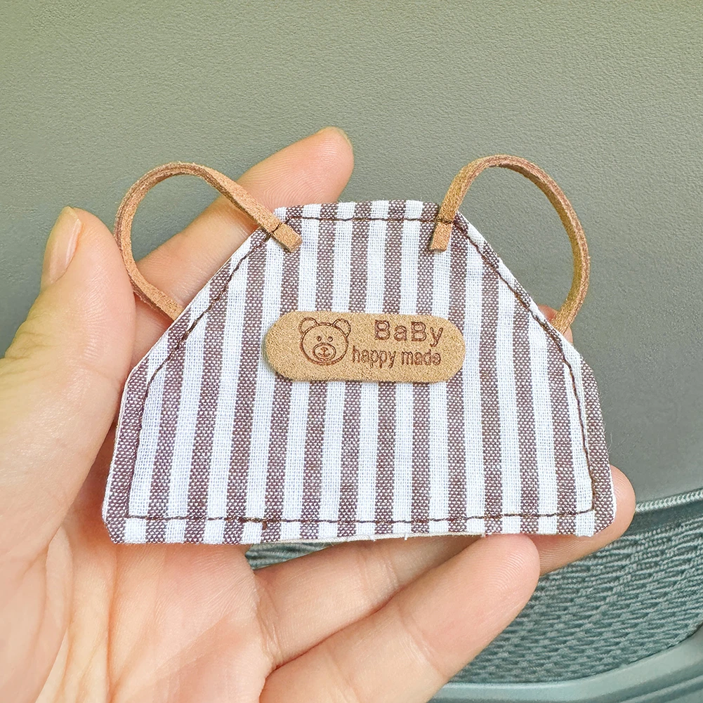 Retro DENIM ผ้ากันเปื้อนเสื้อผ้า DIY MINI Plush ตุ๊กตาชุดอุปกรณ์เสริมสําหรับ 17 ซม.เกาหลี Kpop Exo Labubu Idol ตุ๊กตาเด็กของขวัญ