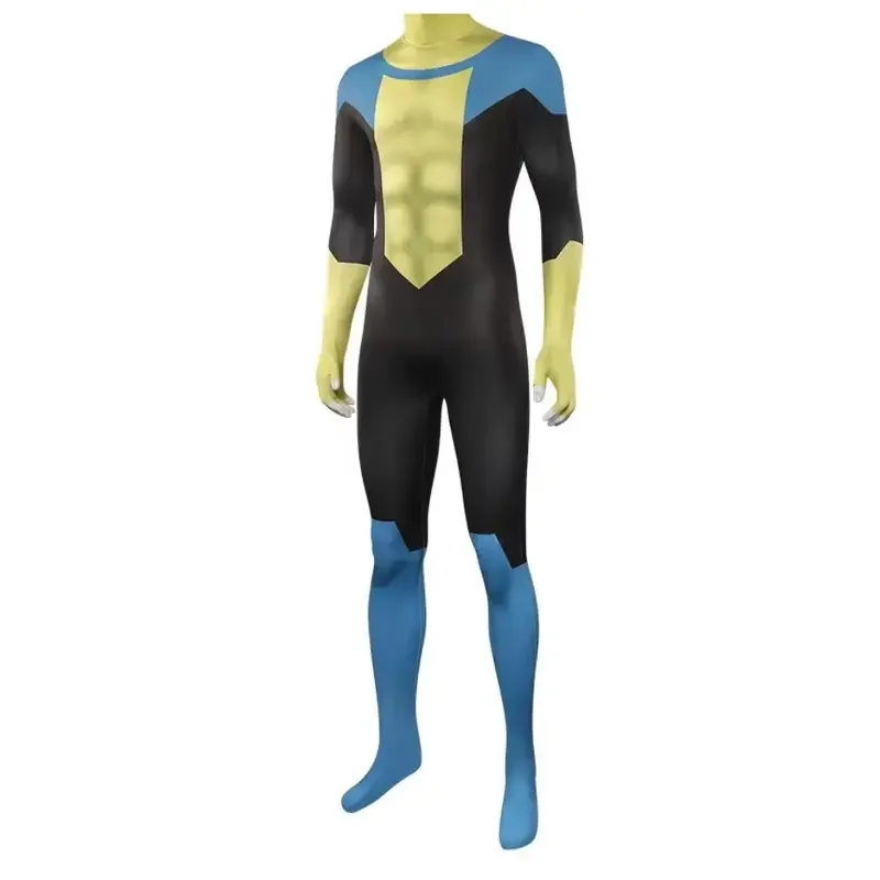 Cosqin Invincible Mark Grayson Cosplay Fantasia Costume Zentai Jumpsuit for Adult Men Outfits Disguise Halloween Carnival Party