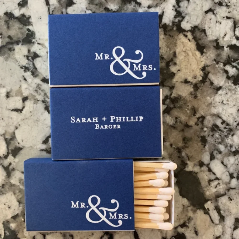 

Custom Foil Stamped Matches - Initial Monogram Playing Card Personalized Classic Match Boxes - Wedding -Birthday- Party Favors