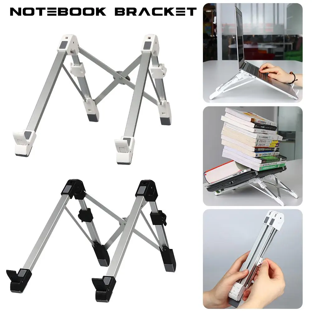 Vmonv Portable Folding Laptop Stand Aluminum Alloy Notebook Heightening Bracket Adjustable PC Holder r20