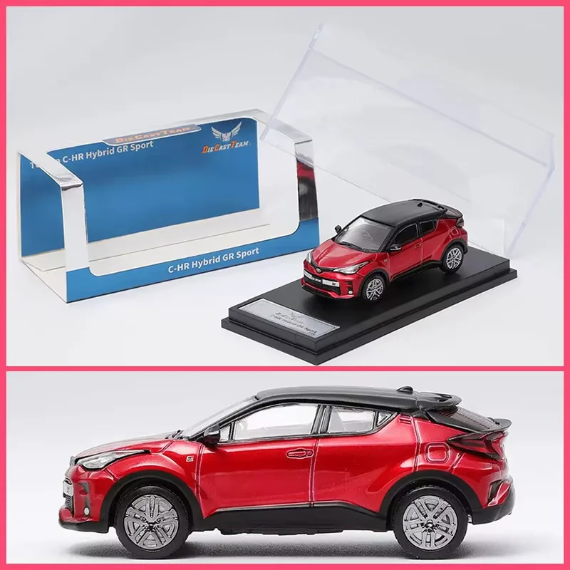 

Масштабная модель автомобиля DCT 1:64 CH-R, винно-красная, из сплава, статическая коллекционная модель, украшение, праздничный подарок, игрушка, классический сувенир