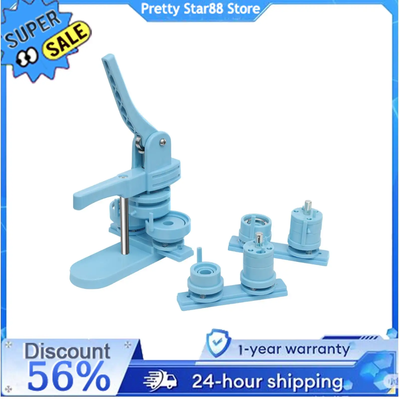 

Button Maker Machine Wear-Resistant Button Press Machine Button Making Supplies Kit for Diy Button Badges Ideal Gift