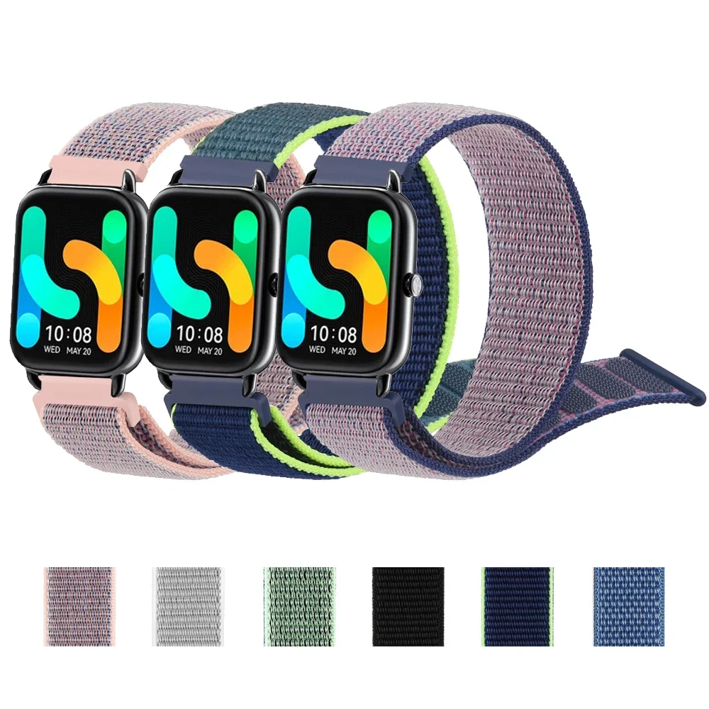 Nylon 20mm Strap For Haylou RS4 Plus/LS02/ RS4 LS12 Band Bracelet For Xiaomi Mibro Lite/Mibro Color Air Strap/Realme Watch T1