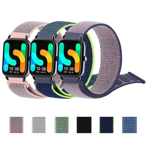 Cinturino in nylon da 20 mm per Haylou RS4 Plus/LS02/ RS4 LS12 Bracciale a fascia per Xiaomi Mibro Lite/Mibro Color Air Strap/Realme Watch T1