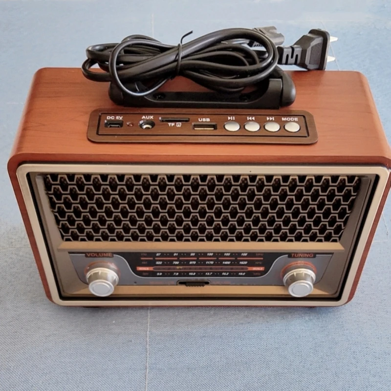 

Creative FM/SW/AM Band Broadcasting Speaker Vintage Wooden Wireless Bluetooth Speakers Outdoor Travel Camping Home Decoration