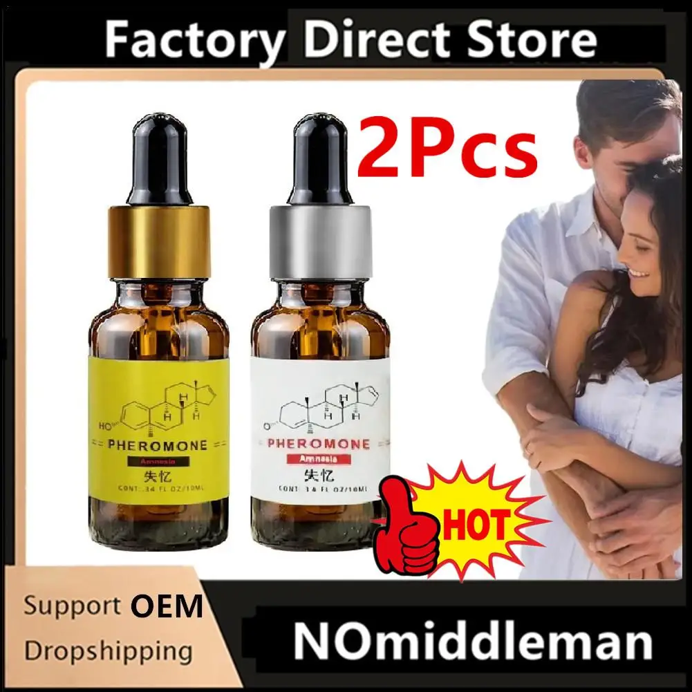 2X feromonas para hombre para atraer a las mujeres feromonas de androstenona Perfume Sexy aceite estimulante Sexualmente fragancia adultos Perfume Sexy