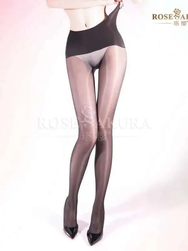 Medias sexis de satén sin costuras para mujer, pantimedias brillantes aceitosas, mallas con purpurina sedosa, sin costuras, para fiesta y baile, moda para mujer QE50